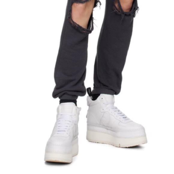 R13 Riot leather high top platform sneaker SIZE 35 White - Picture 9 of 9